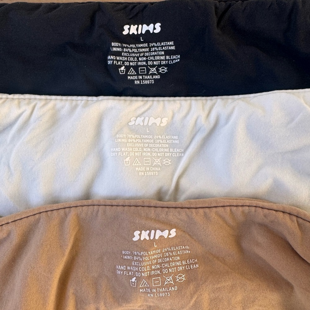 3 pack of SKIMS Strapless Bandeau Bra